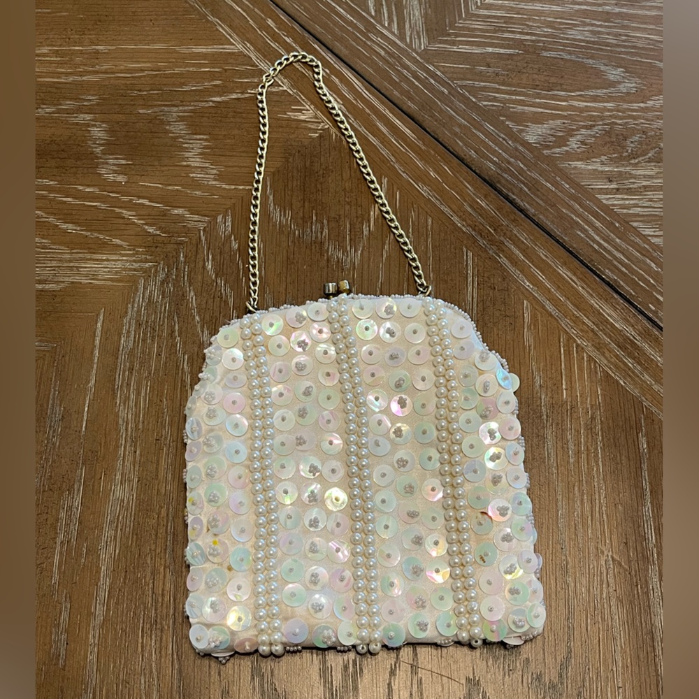 Vintage beaded and sequined small purse
